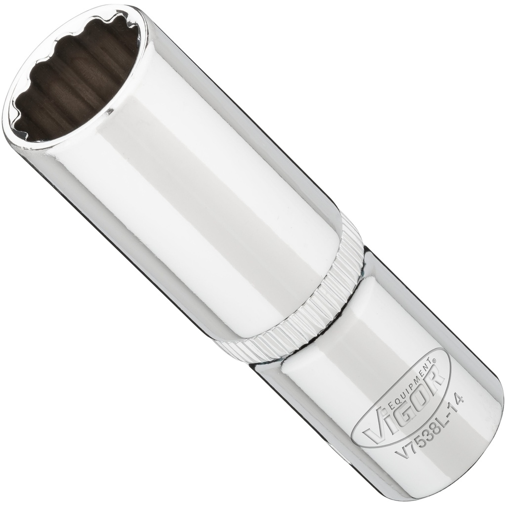 Socket, long ∙ 3/8 in. ∙ 14 mm (V7538L-14, VIGOR)