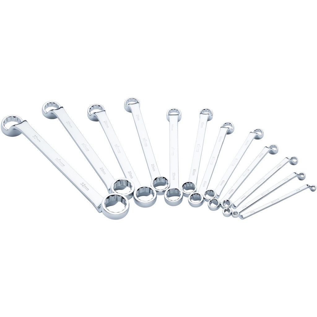 Double box-end wrench set, 12 pcs (V7750/12, VIGOR)