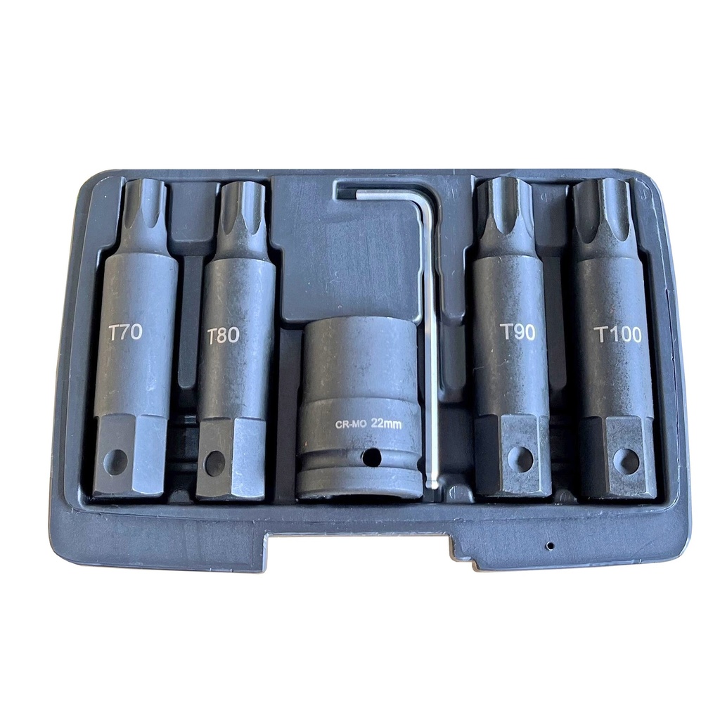 ⬡ 3/4" Smūginių antgalių rinkinys (TORX) 6vnt. (SW1013, ELLIENT TOOLS)