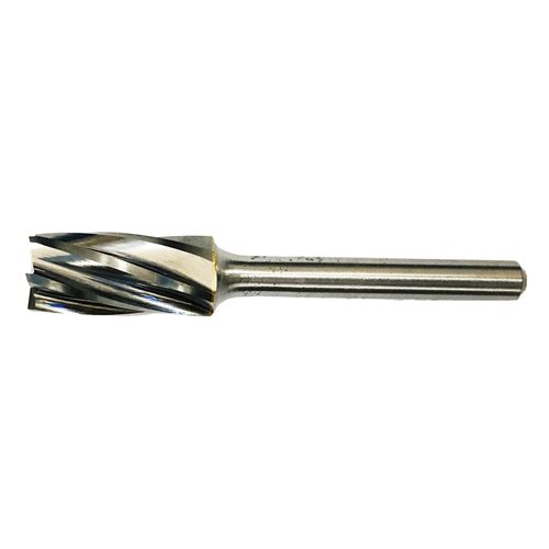 ⬡ Kietmetalio sukamoji freza B formos cilindras (ZYAS) su galiniu pjovimu (aliuminiui) Ø6 x 18 mm (GB606183)