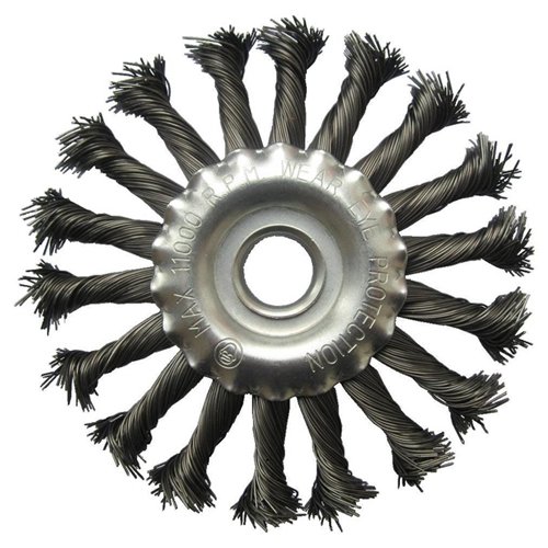 ⬡ Šepetys vielinis disko tipo, susuktas, 150x22.2mm (YL170150)