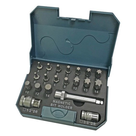 ⬡ Power bit set 20pcs SPLINE, RIBE (SB2127, ELLIENT TOOLS)