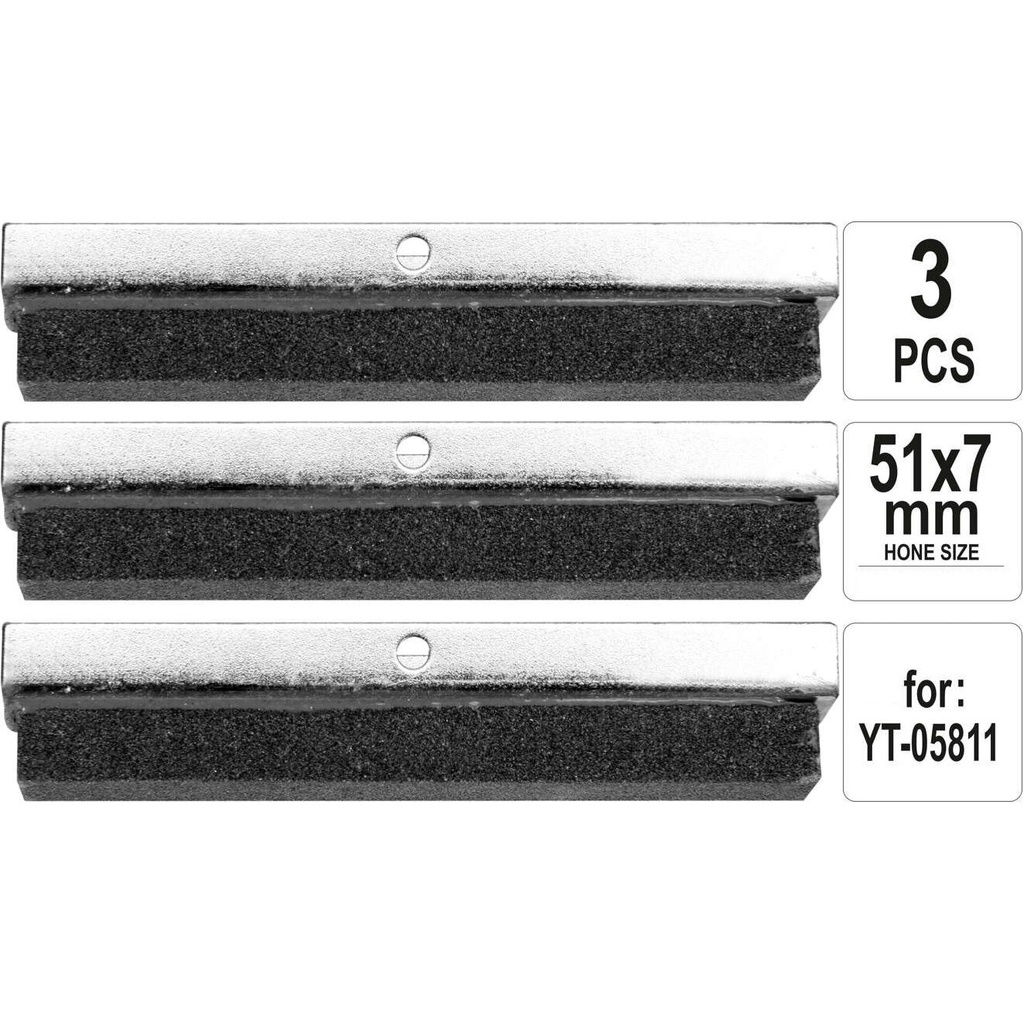 ⬡ Stone set 3pcs for cylinder honing tool 32-89mm (YT05816, YATO)