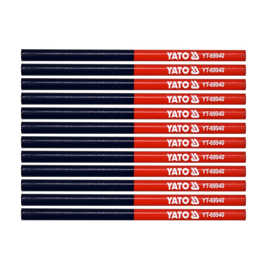 ⬡ Techninis pieštukas (mėlynas/raudonas) 12 vnt. (YT69940, YATO)