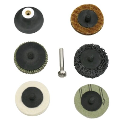 ⬡ Paviršiaus paruošimo rinkinys (7 vnt.) 2" 50 mm su kotu 1/4" (SP53, HYMAIR)