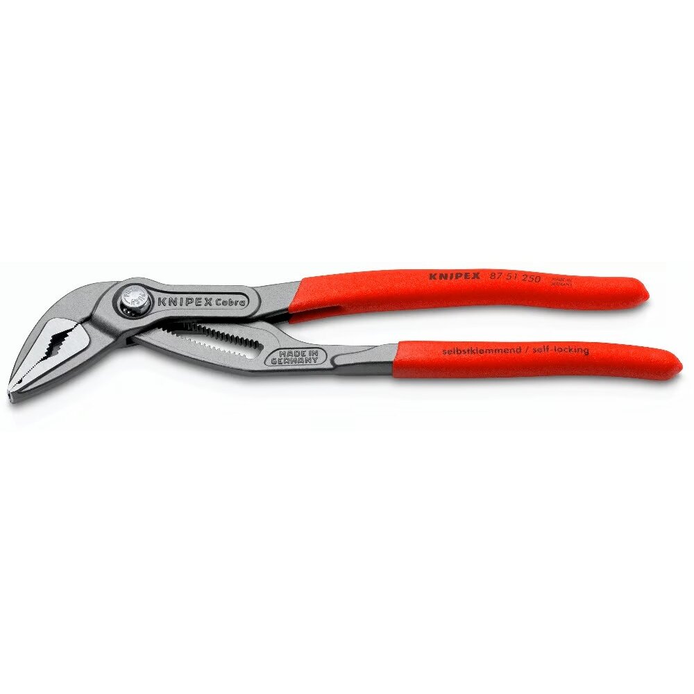 ⬡ Water pump pliers long jaw KNIPEX SLIM Cobra with locking 250mm (8751250, KNIPEX)