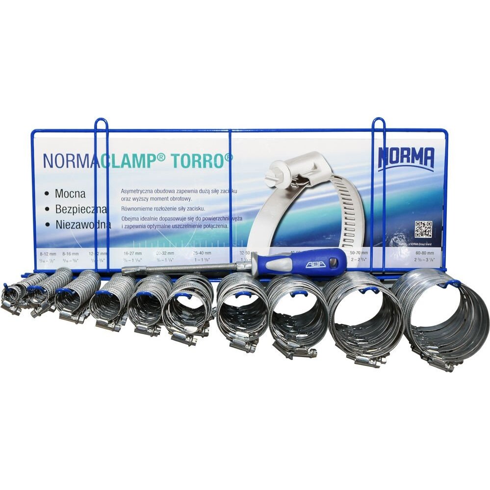 ⬡ Hose clamps set (365pcs) (8-80mm) (73598)