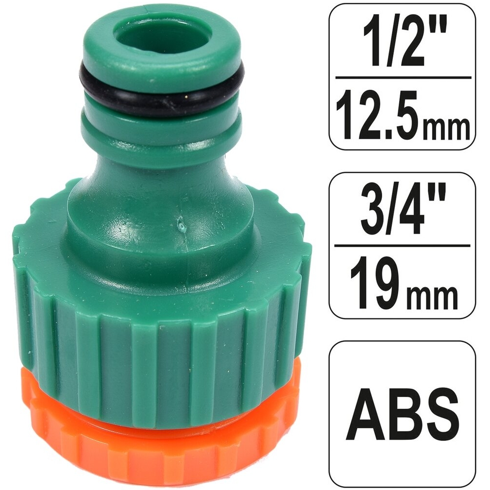 ⬡ Connector for garden hose 3/4" - 1/2" (89017)