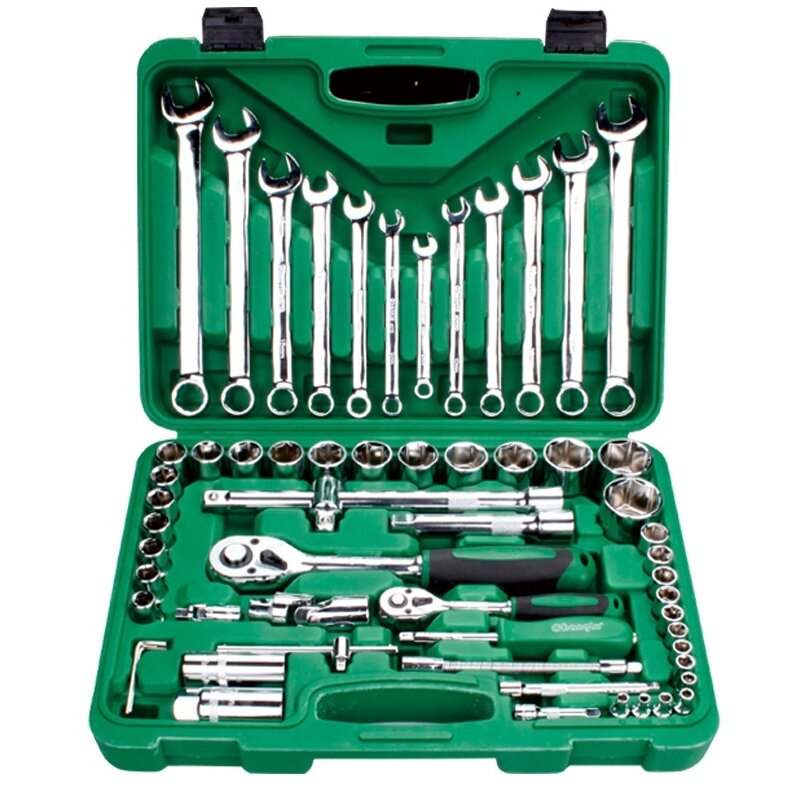 ⬡ 1/4" + 1/2" Dr. Socket and wrench set 61pcs (CL103961, CHANGLU TOOLS)