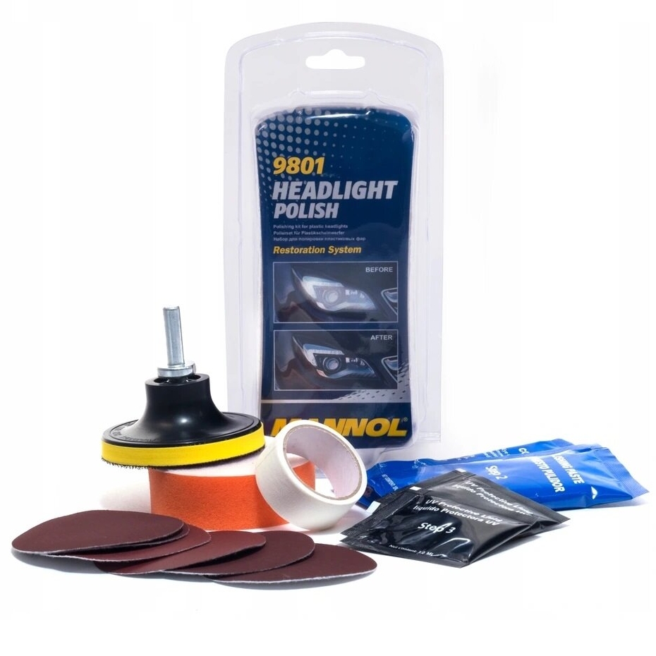 ⬡ Headlight polish kit MANNOL (9801, MANNOL)