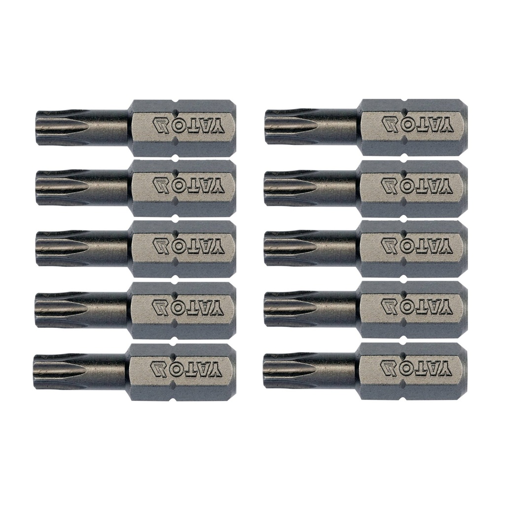 ⬡ TORX antgalis 1/4", 10 vnt. T25x25 mm L (YT78144, YATO)