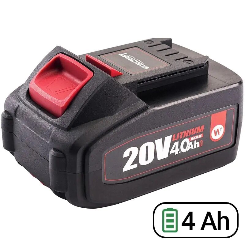 ⬡ Akumuliatorius akumuliatoriniams įrankiams WORCRAFT 20V 4.0Ah LI-ION (CLB20V40T, WORCRAFT)
