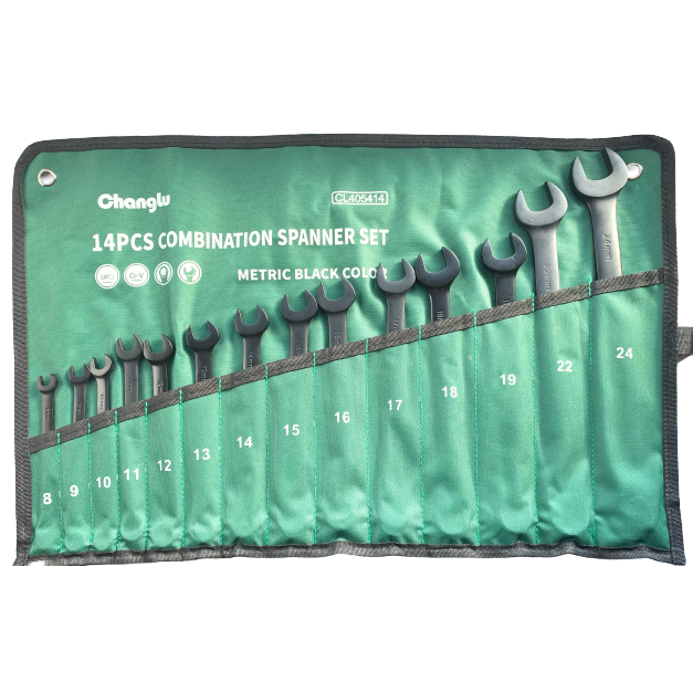 ⬡ Kombinēto uzgriežņu atslēgu komplekts 14 gab. (8-24 mm) (CL405414, CHANGLU TOOLS)