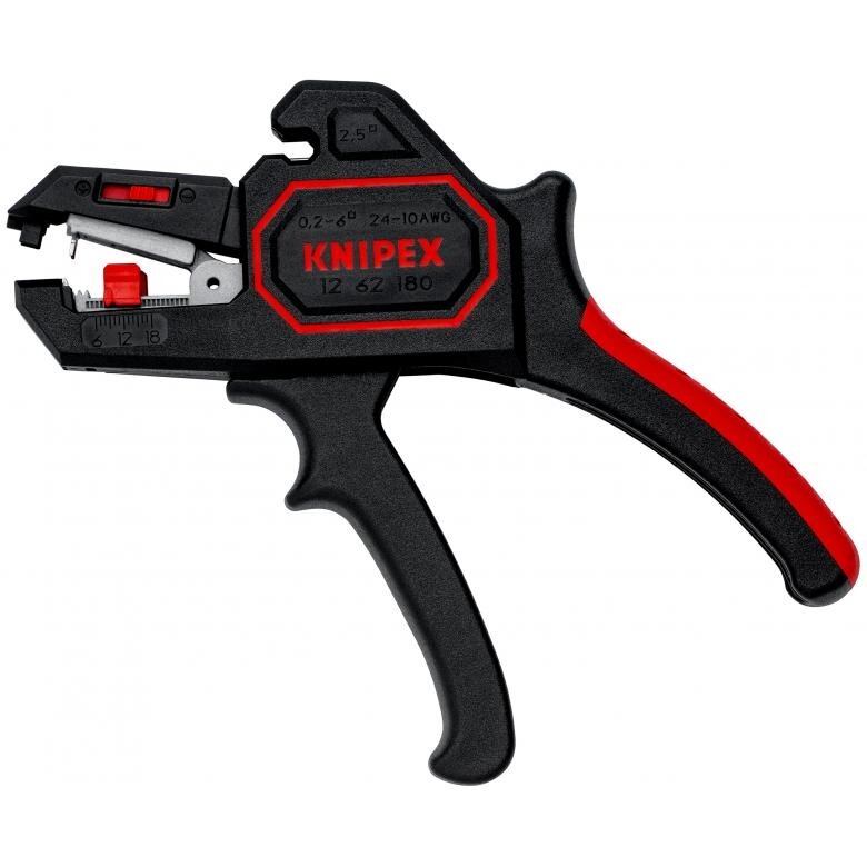 ⬡ Replės laidų nuvalymui 180mm (0.2-6mm²) KNIPEX (1262180, KNIPEX)