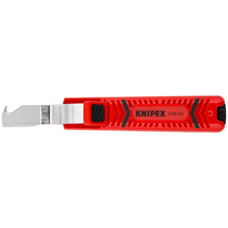 ⬡ Kabelių peilis su kabliuko geležte 165 mm (1620165SB, KNIPEX)