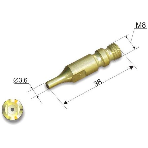 ⬡ Pjovimo antgalis Nr. 1 (8-15 mm) dujiniam pjovikliui 150 P (150PDMN1, DONMET)