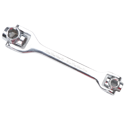⬡ Multifunctional wrench with rotating sockets 8 in 1 (12–19 mm) (CL305108, CHANGLU TOOLS)