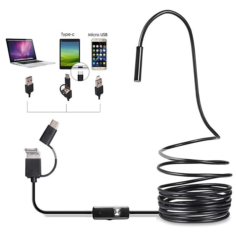 ⬡ Endoskopa kamera 3in1, 5 m (KD10412, KRAFT&DELE)