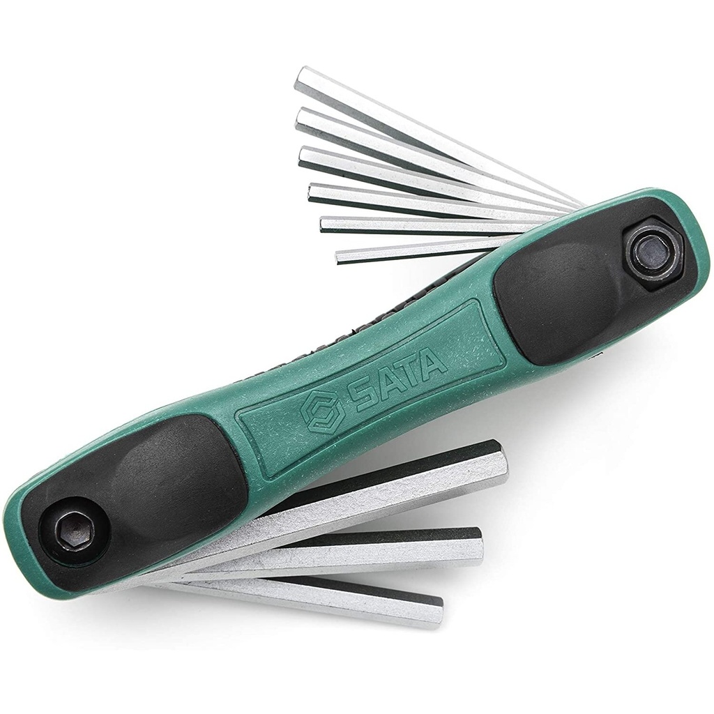 ⬡ Foldup hex key set 9pcs (SAE) (ST09122SJ, SATA)