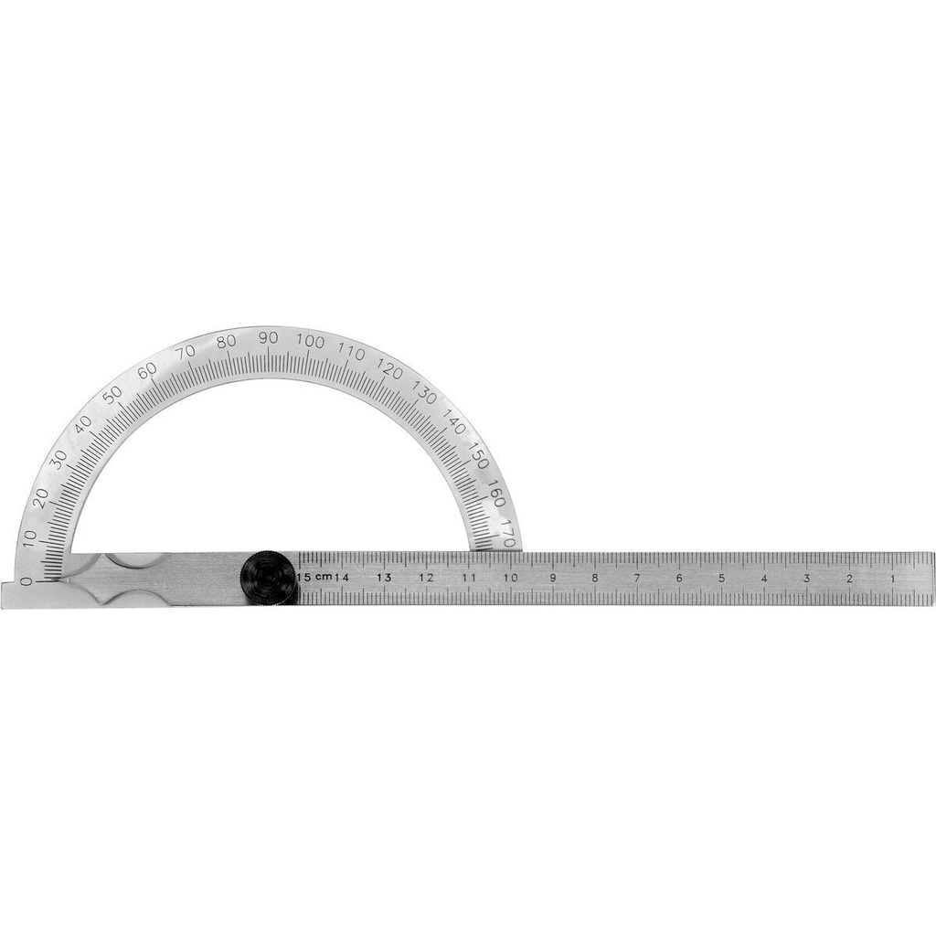 ⬡ Protractor with ruler 120x150mm (YT72140, YATO)