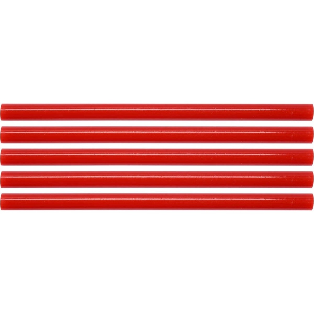 ⬡ Hot glue stick set (red) (5pcs) 11x200mm (YT82434, YATO)