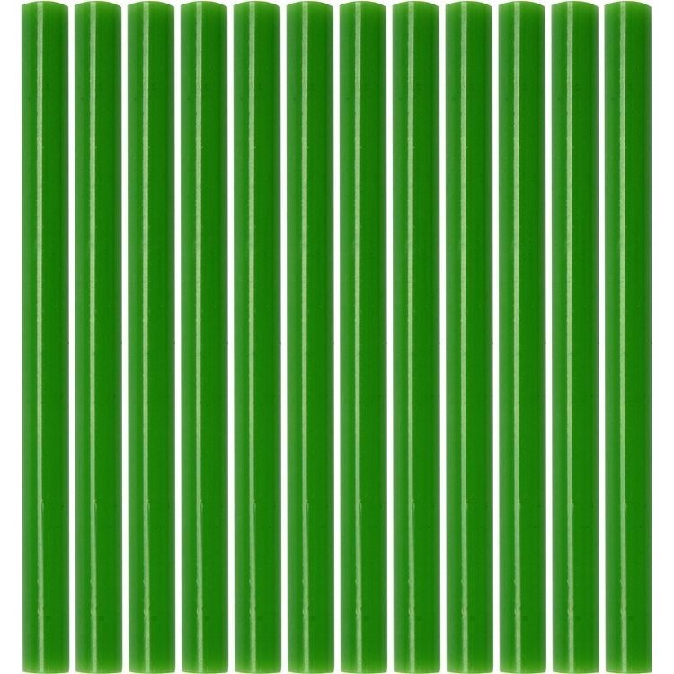 ⬡ Karšto klijavimo lazdelių rinkinys (žalios) (12 vnt.) 7,2x100 mm (YT82444, YATO)
