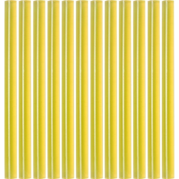 ⬡ Karšto klijavimo lazdelių rinkinys (geltonos) (12 vnt.) 7,2x100 mm (YT82445, YATO)