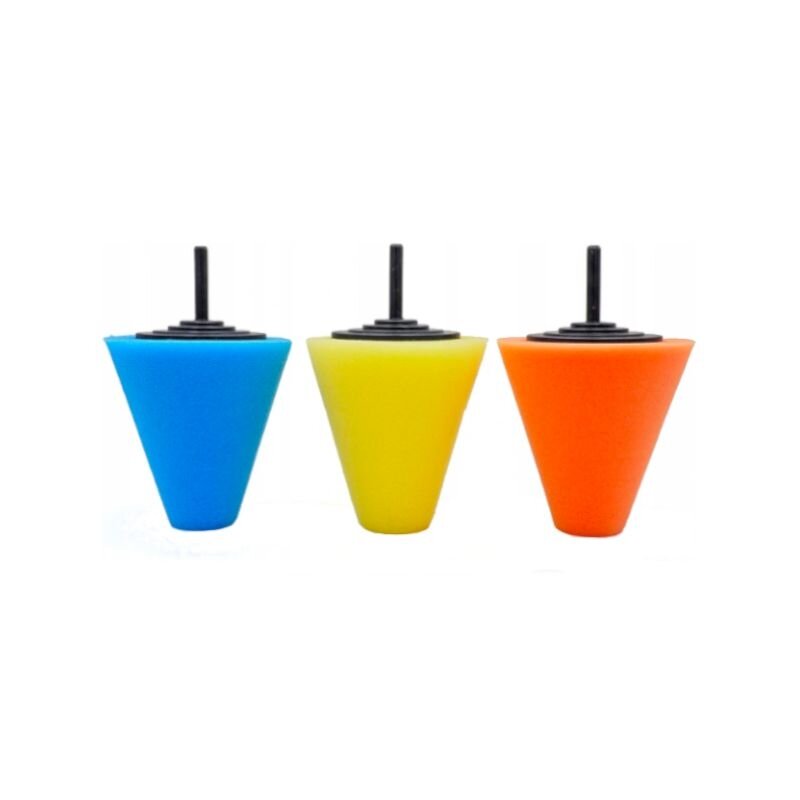 ⬡ Poliravimo kūginės kempinės 150 mm ratlankiams, rinkinys 3 vnt. (KD1592)