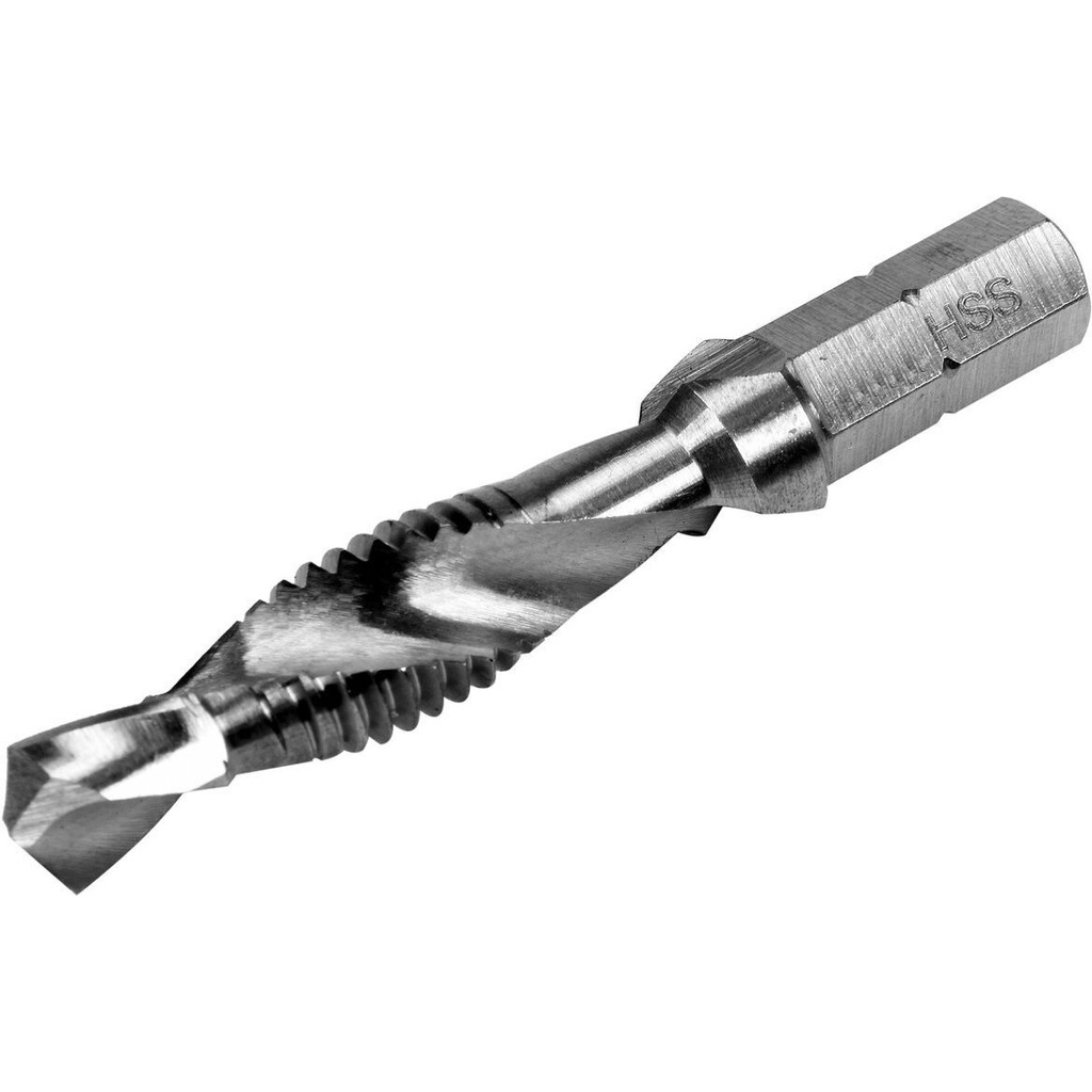 ⬡ Kombinuotas grąžtas-sriegiklis HSS - 1/4" HEX M4x0.7 (L=39 mm) (3102002)