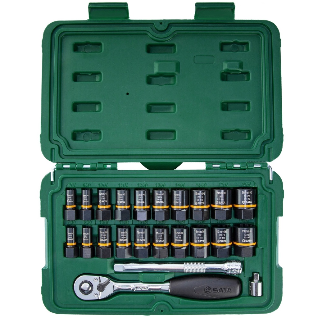 ⬡ Bolt Biter 1/4" and 3/8" set 23pcs (S09138, SATA)