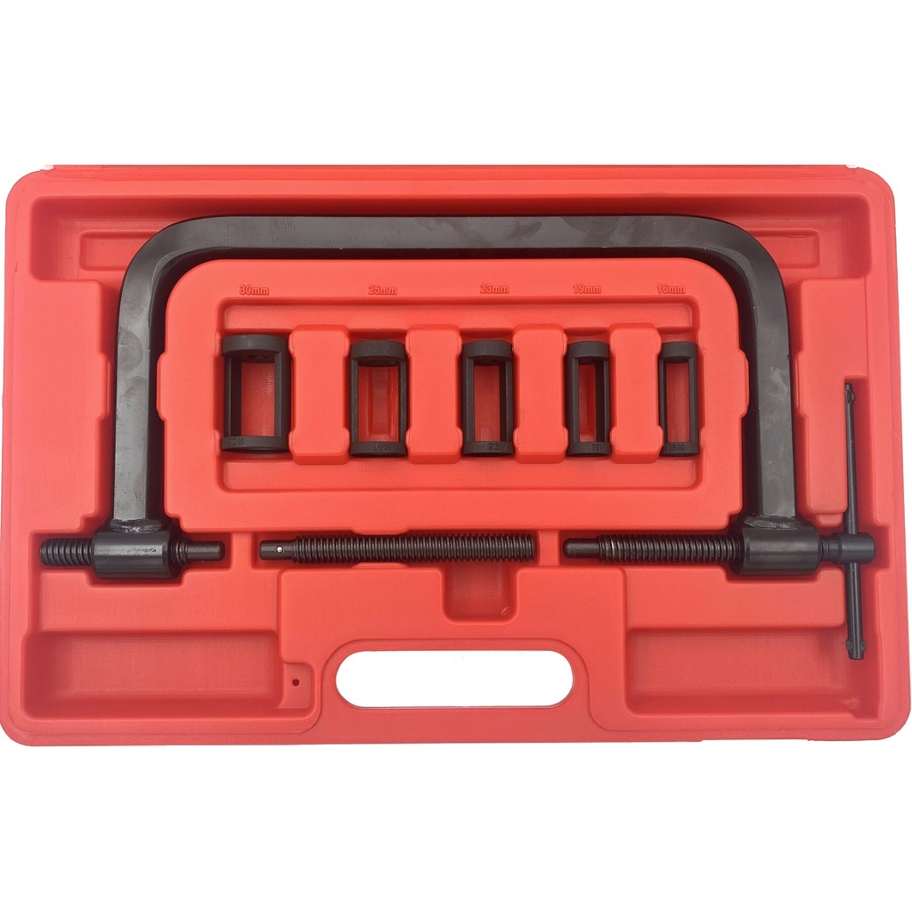⬡ Valve spring compressor set for motorcycles 7 pcs (CN5007, ELLIENT TOOLS)