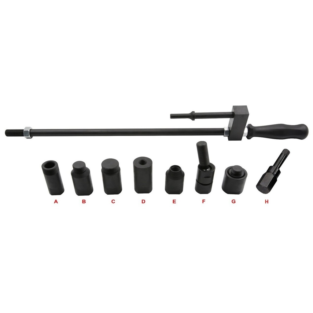 ⬡ Air chisel and diesel injector extractor set 9pcs (CN1066, ELLIENT TOOLS)