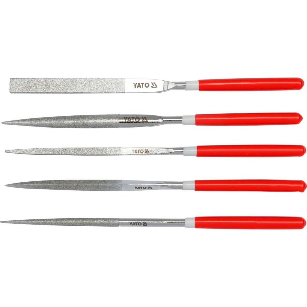 ⬡ Deimantinių dildžių rinkinys (5 vnt.) 5 x 180 x 70 mm (YT6156, YATO)