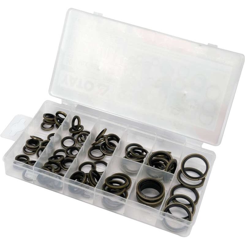 ⬡ Metal and rubber washers set (90pcs) (YT068581, YATO)