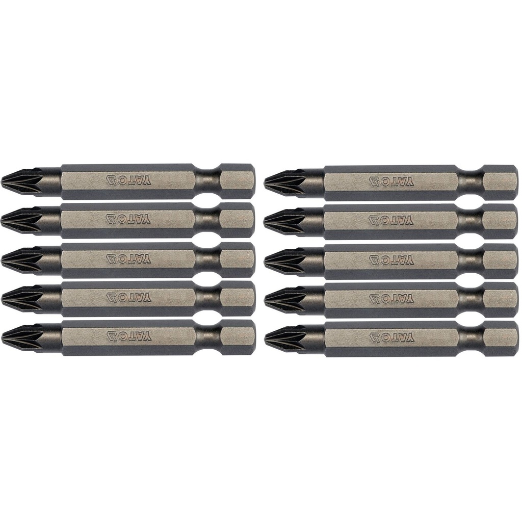 ⬡ POZIDRIV antgalis 1/4", 10 vnt. #2x50 mm L (YT78155, YATO)