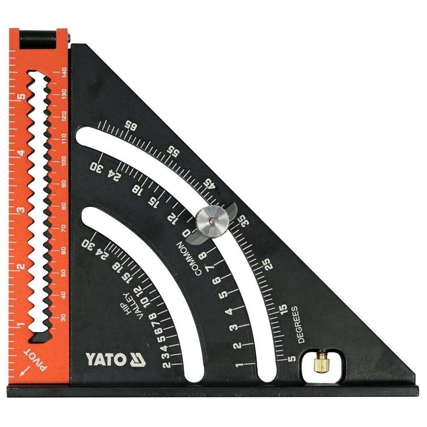 ⬡ Aliumininis kampainis 140 mm su colių skale (YT70783)