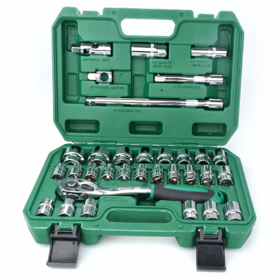 ⬡ Galvučių rinkinys 1/2" 32 vnt. 6-briaunis+12-briaunis (CL106732, CHANGLU TOOLS)