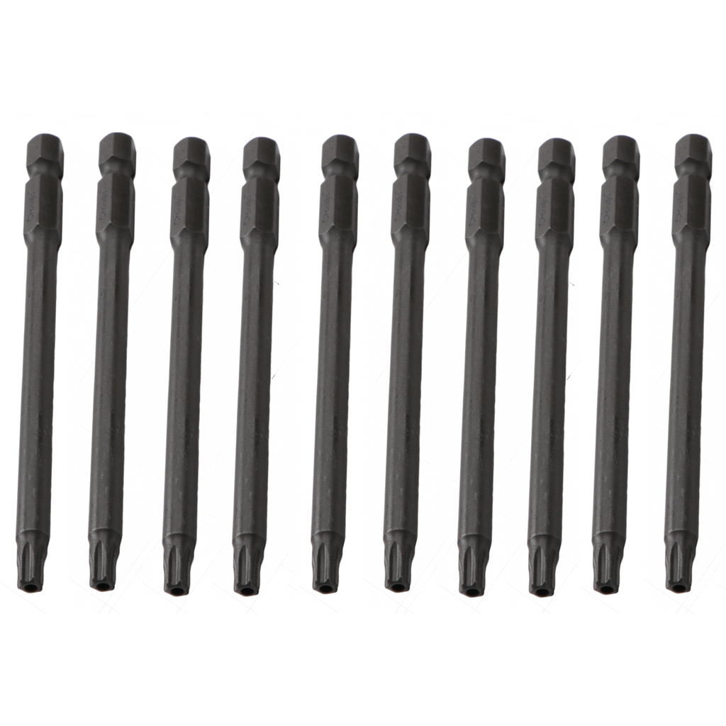 ⬡ 1/4" (6.3 mm) smūginė galvutė su TORX-S antgaliais, 10 vnt. T20 x 100 mm (CL510420, CHANGLU TOOLS)