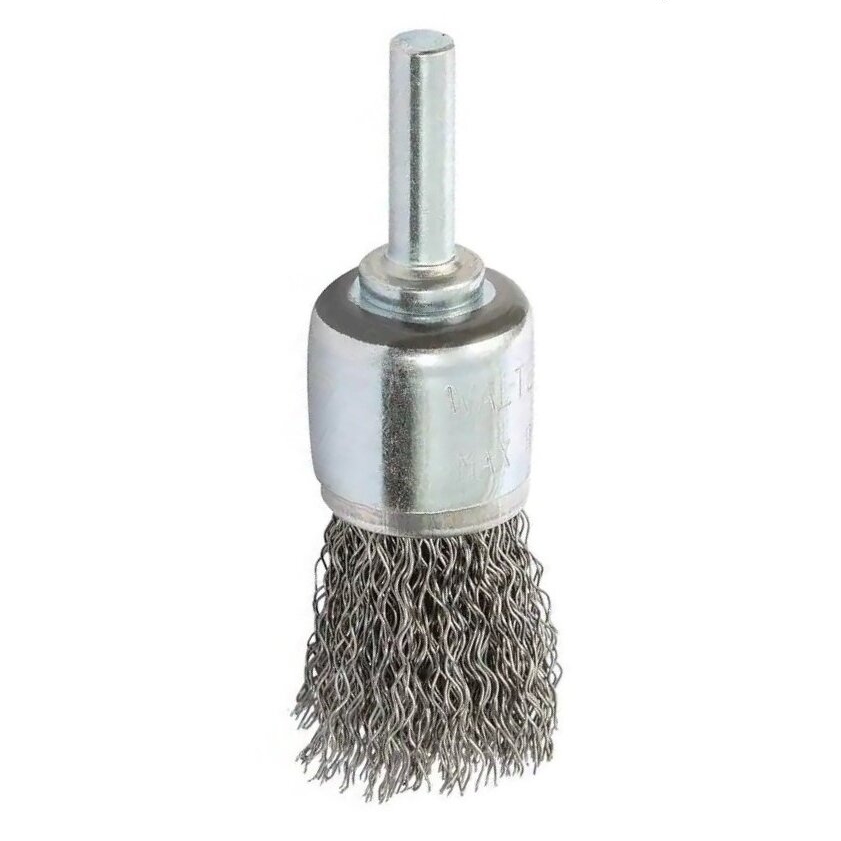 ⬡ Šepetys INOX teptuko tipo, garbanotas 25mm su koteliu (YL320025S)
