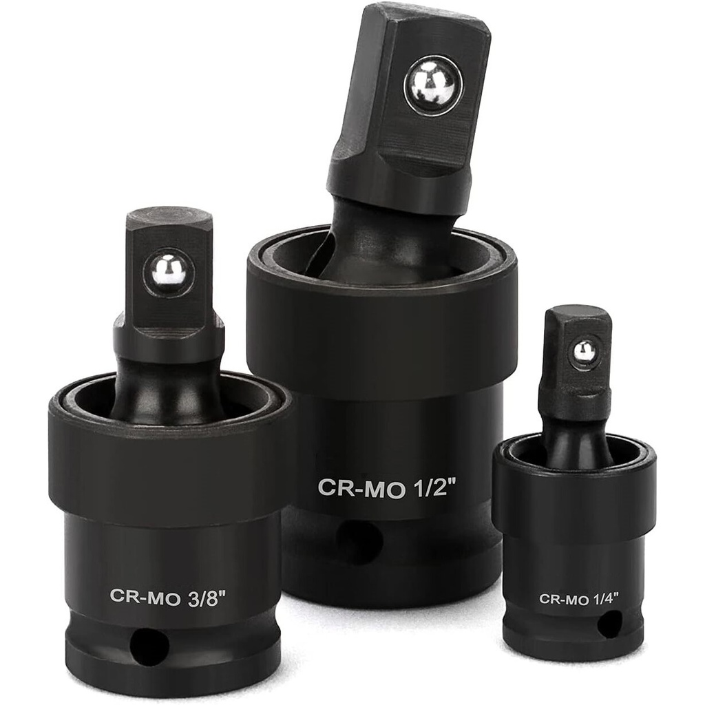 ⬡ 1/4" + 3/8" + 1/2" smūginių kardaninių lankstų rinkinys 3 vnt. (KRKJS01)