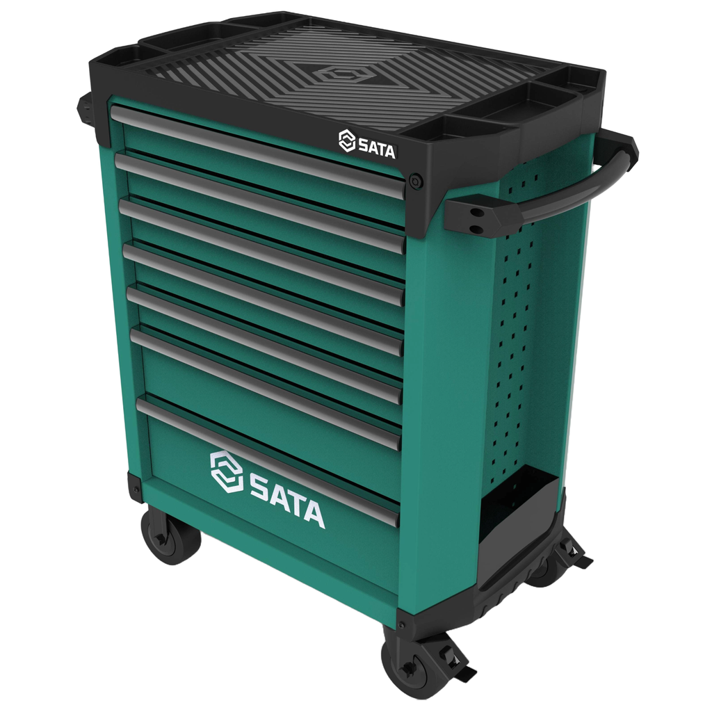 ⬡ Įrankių spintelė su ratukais 7 stalčių PRO (ST95113G, SATA)