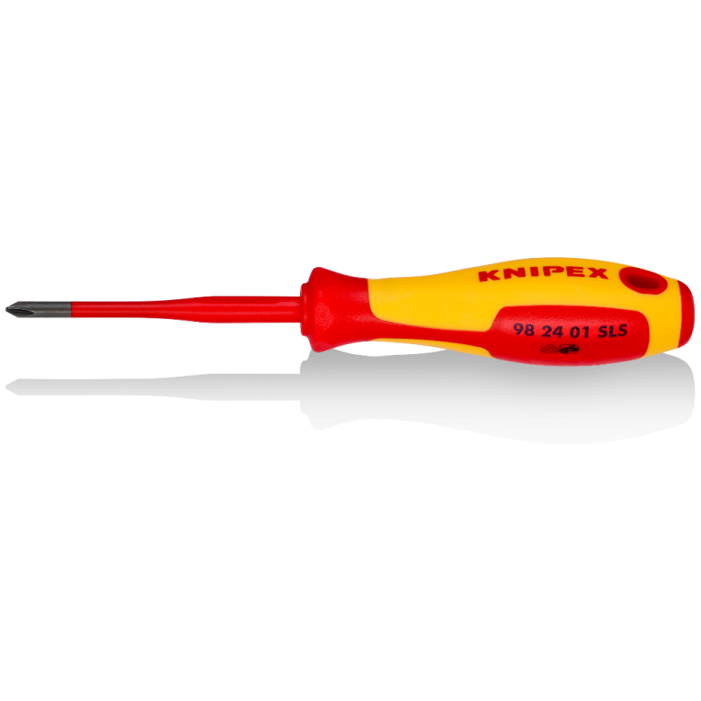 ⬡ Screwdriver KNIPEX VDE (Slim) Plus/Minus pattern PH/S1x187mm (982401SLS, KNIPEX)