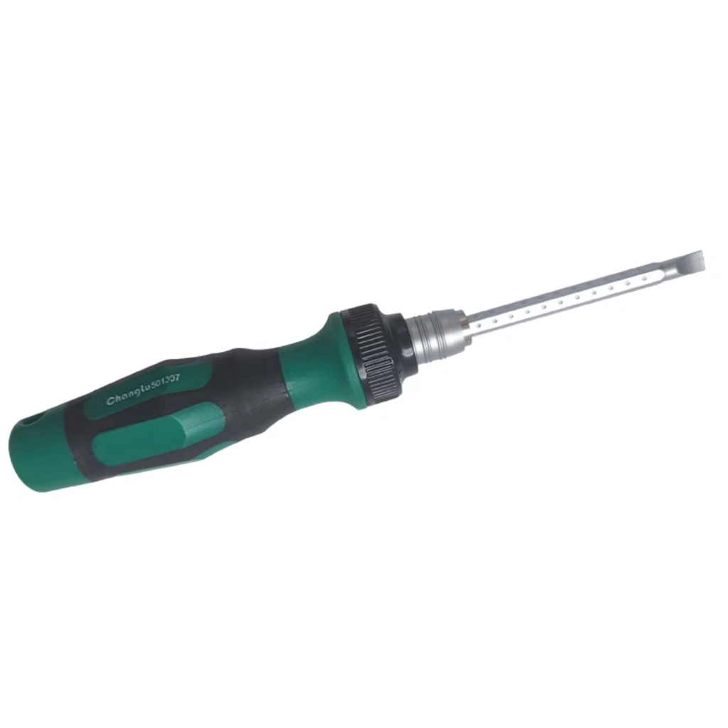 ⬡ Screwdriver Ratchet-type two-in-one Flat 6 x 155mm / PH2 (CL501307, CHANGLU TOOLS)