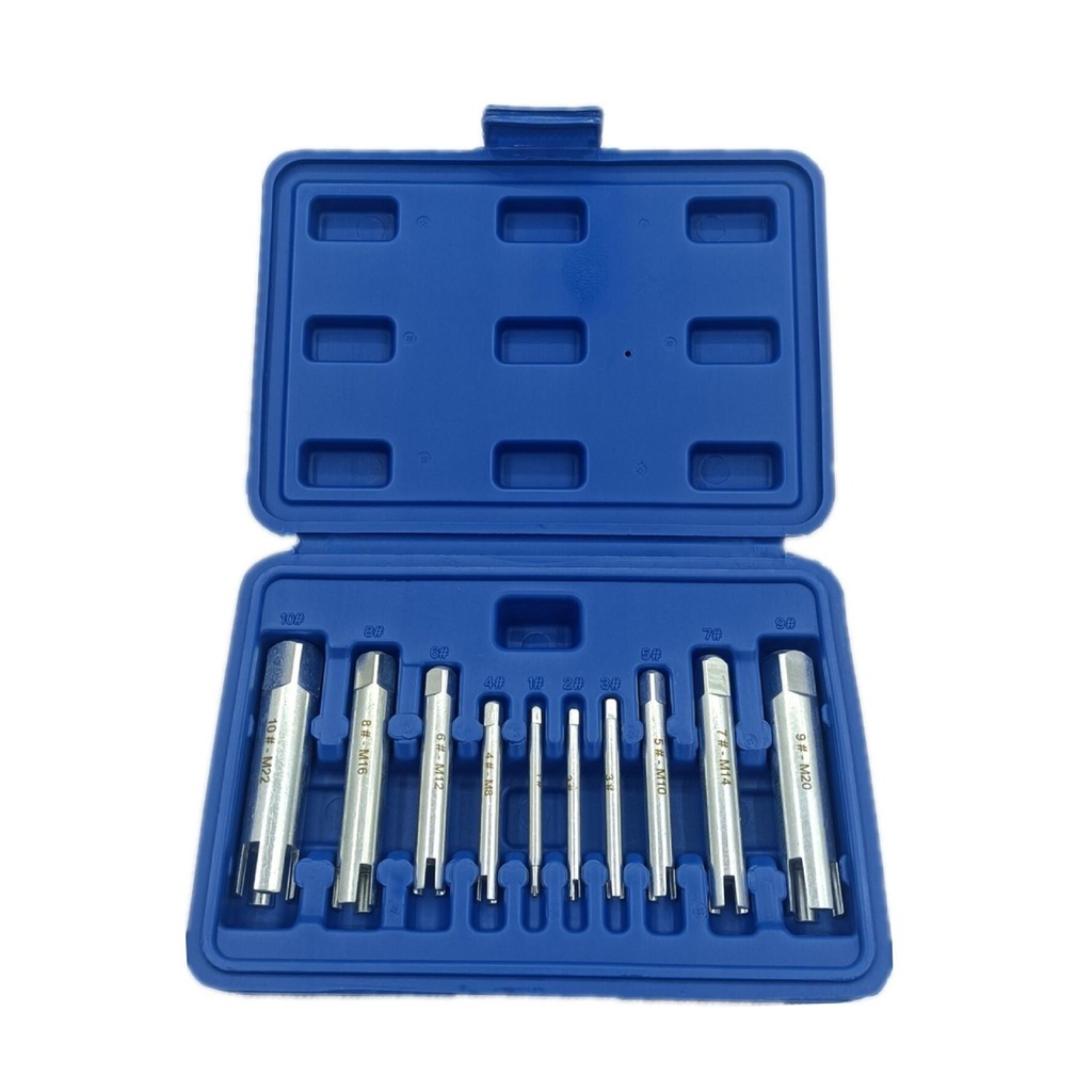 ⬡ Broken tap extractor set M4–M24, 10 pcs (KRKTS40)