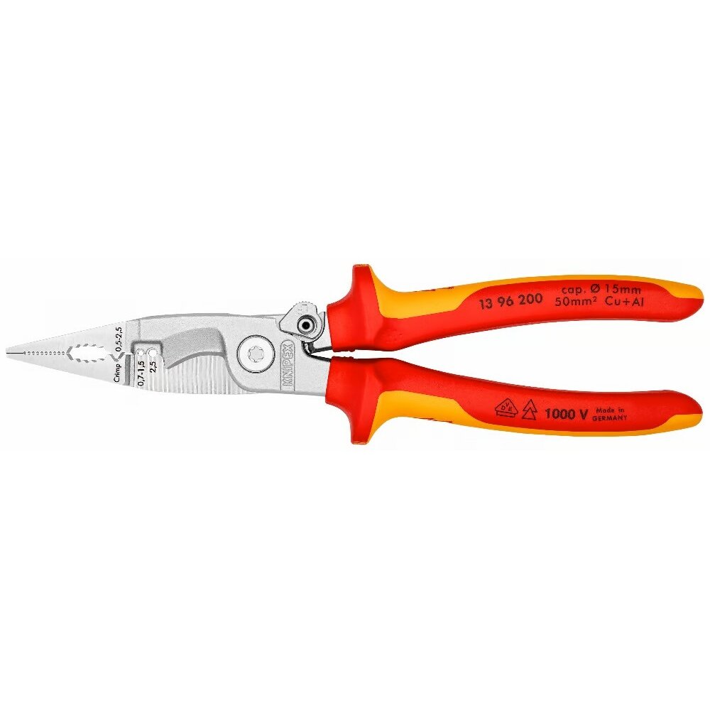 ⬡ Pliers for electrical installation VDE 200mm KNIPEX (1396200, KNIPEX)