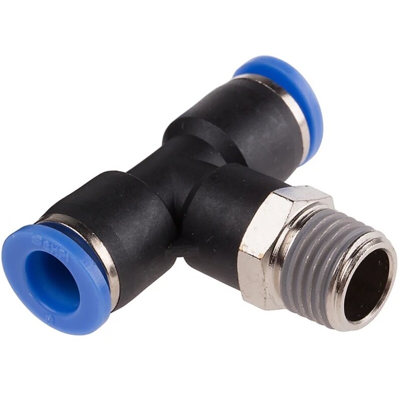⬡ T-type quick push-in connector with external thread M. Ext. thr. 1/8" x 6 x 6mm (8041806, OMG GHIOTTO)