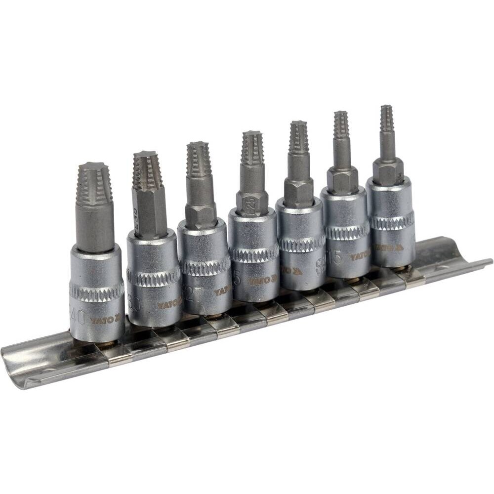 ⬡ Ištraukiklių rinkinys 7 vnt. (plonas) 1/4" TORX (YT04581)
