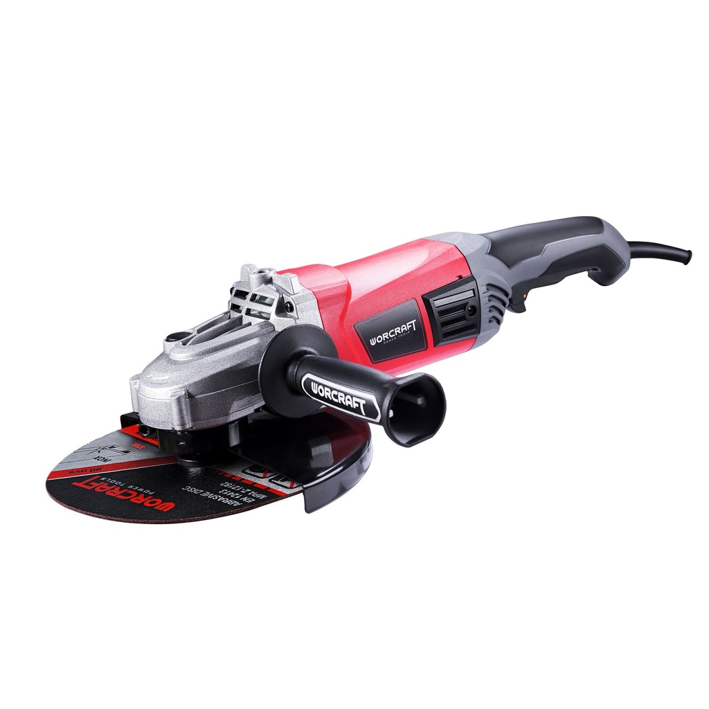 ⬡ Leņķa slīpmašīna 230 mm 2400 W (AG24230B, WORCRAFT)