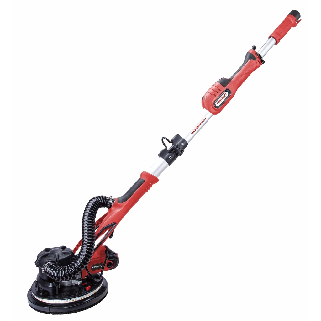 ⬡ Sienų ir lubų šlifuoklis su nusiurbimu 215 mm 900 W 230 V (DS09215, WORCRAFT)