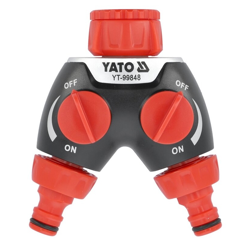 ⬡ 3 way coupling Tap-hose adaptor 3/4" - 1" (YT99848, YATO)
